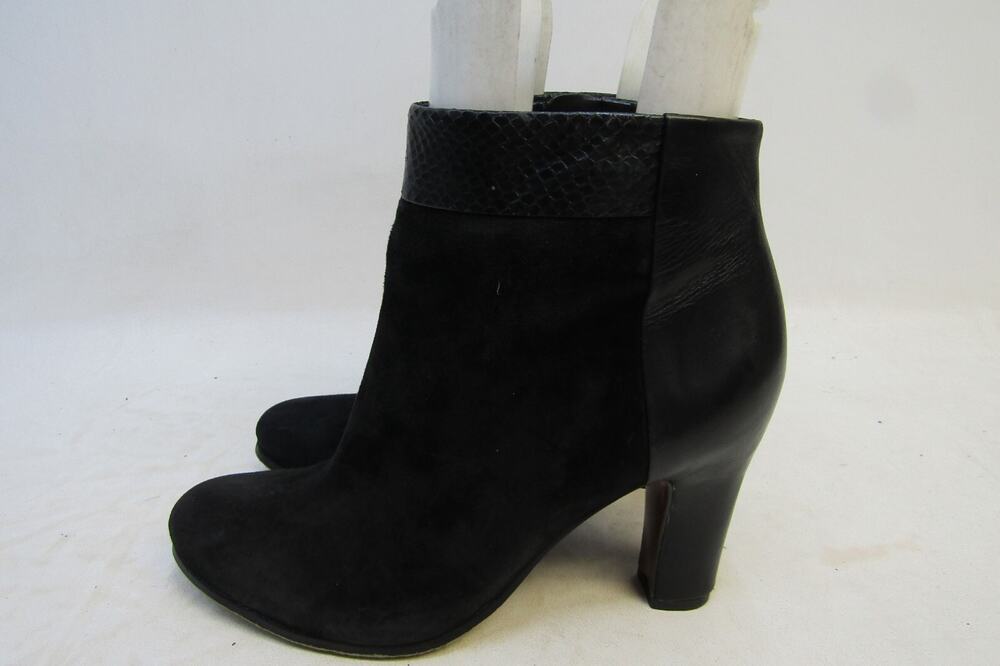Sam Edelman Womens Size 8 M Black Suede Zip Ankle Fashion Boots Bootie